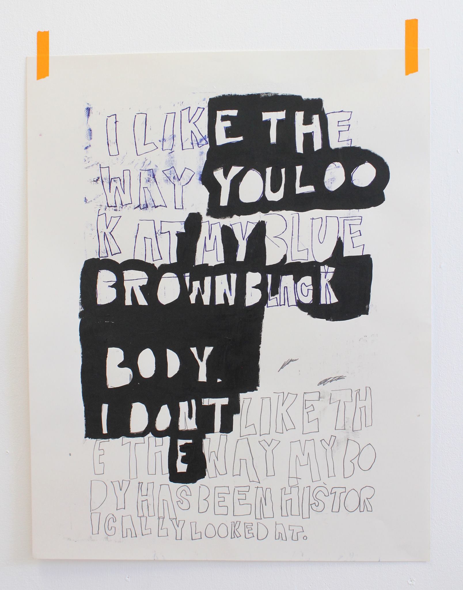 I like the way you look at my brown black blue body…