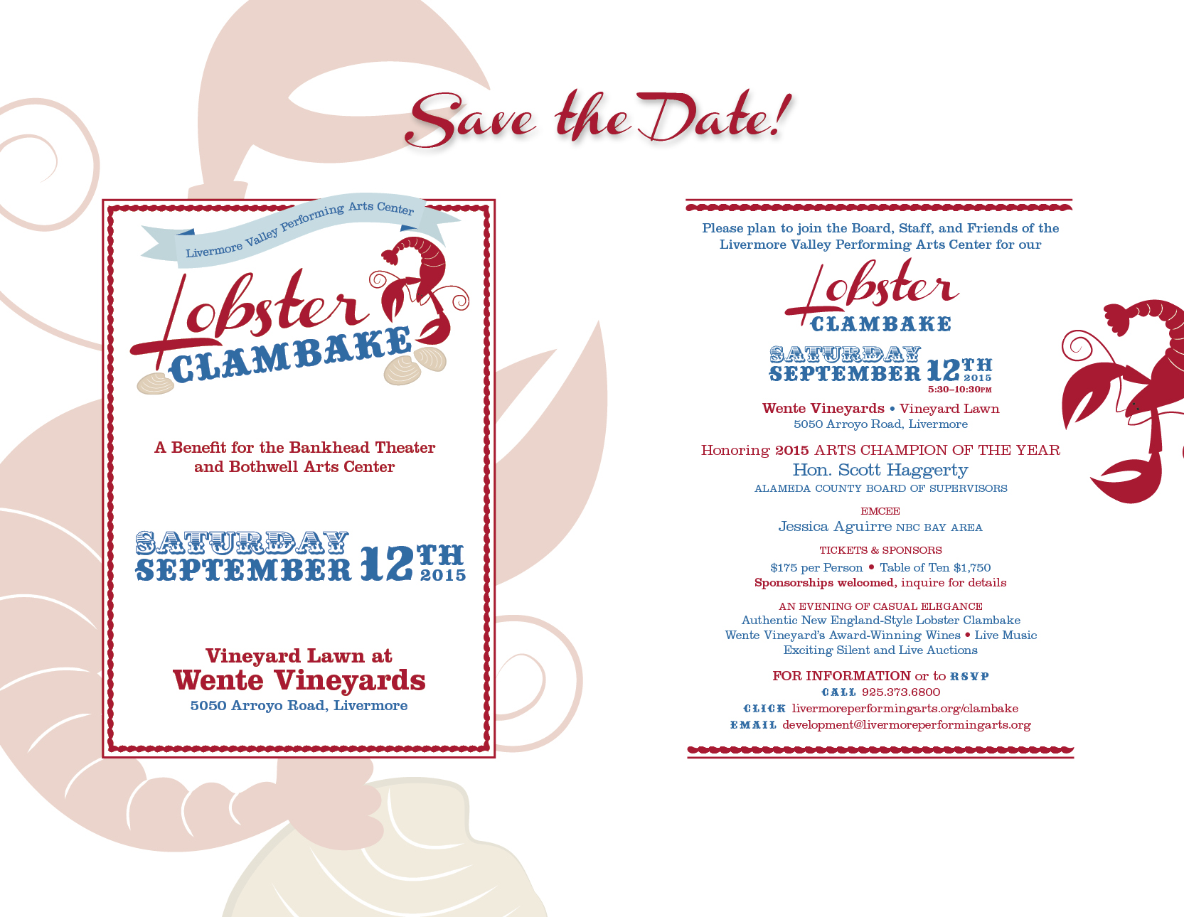 LVPAC Lobster Clambake Benefitting the Bankhead Theater and Bothwell Arts Center