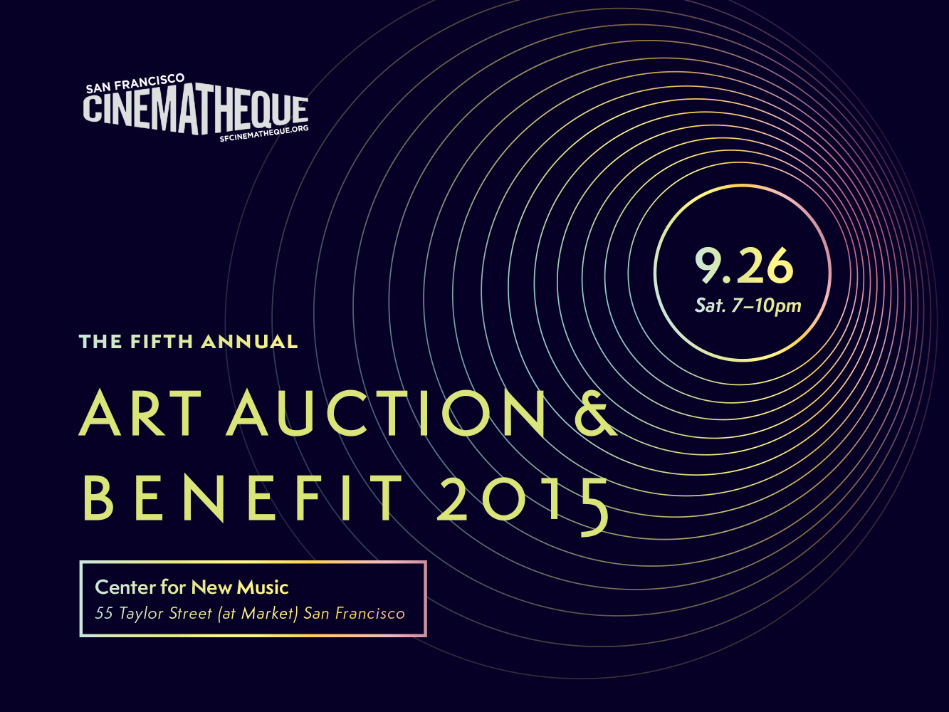 The Fifth Annual Art Auction & Benefit Celebrating San Francisco Cinematheque