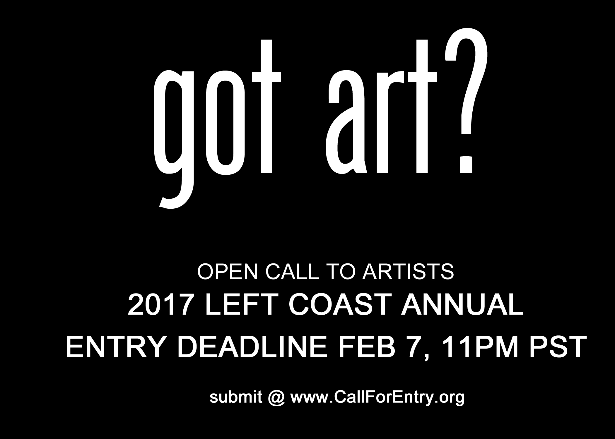 Left Coast Annual Juried Exhibition Call for Entry