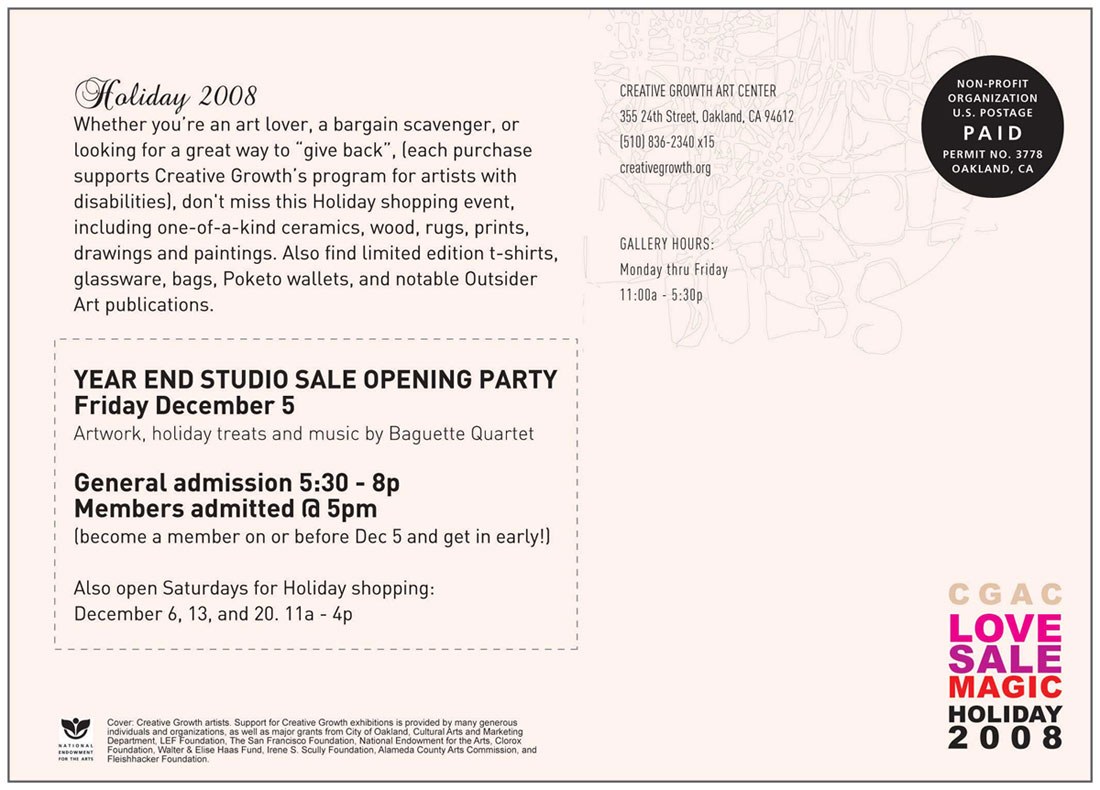 Holiday 2008 Studio Sale
