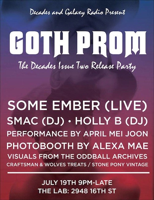 Decades Magazine Release Goth Prom