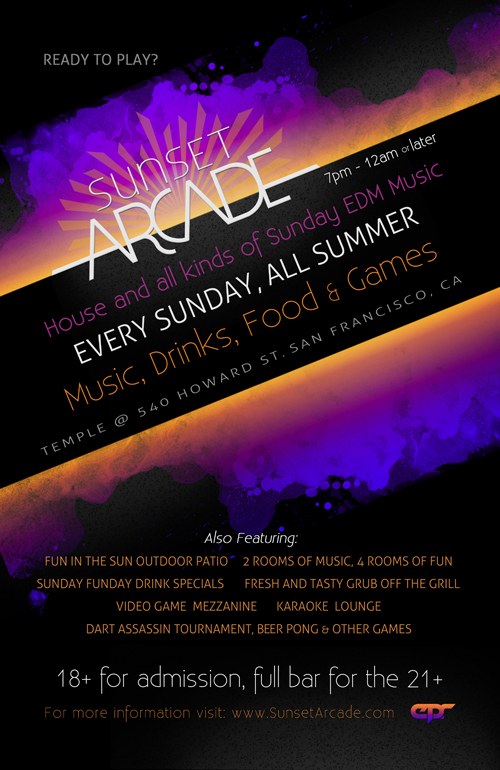 Sunset Arcade Neon