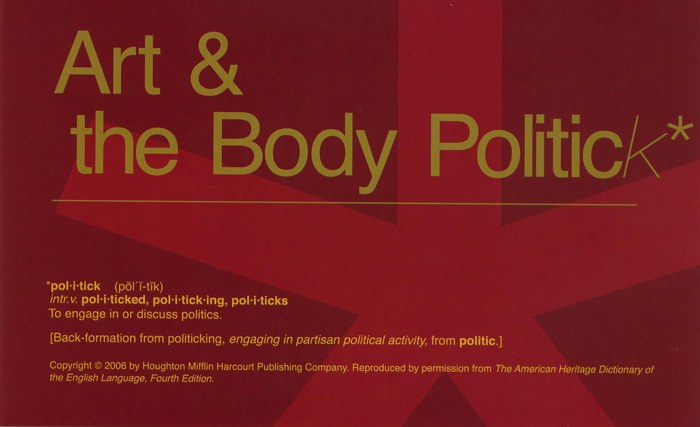 Art and the Body Politick