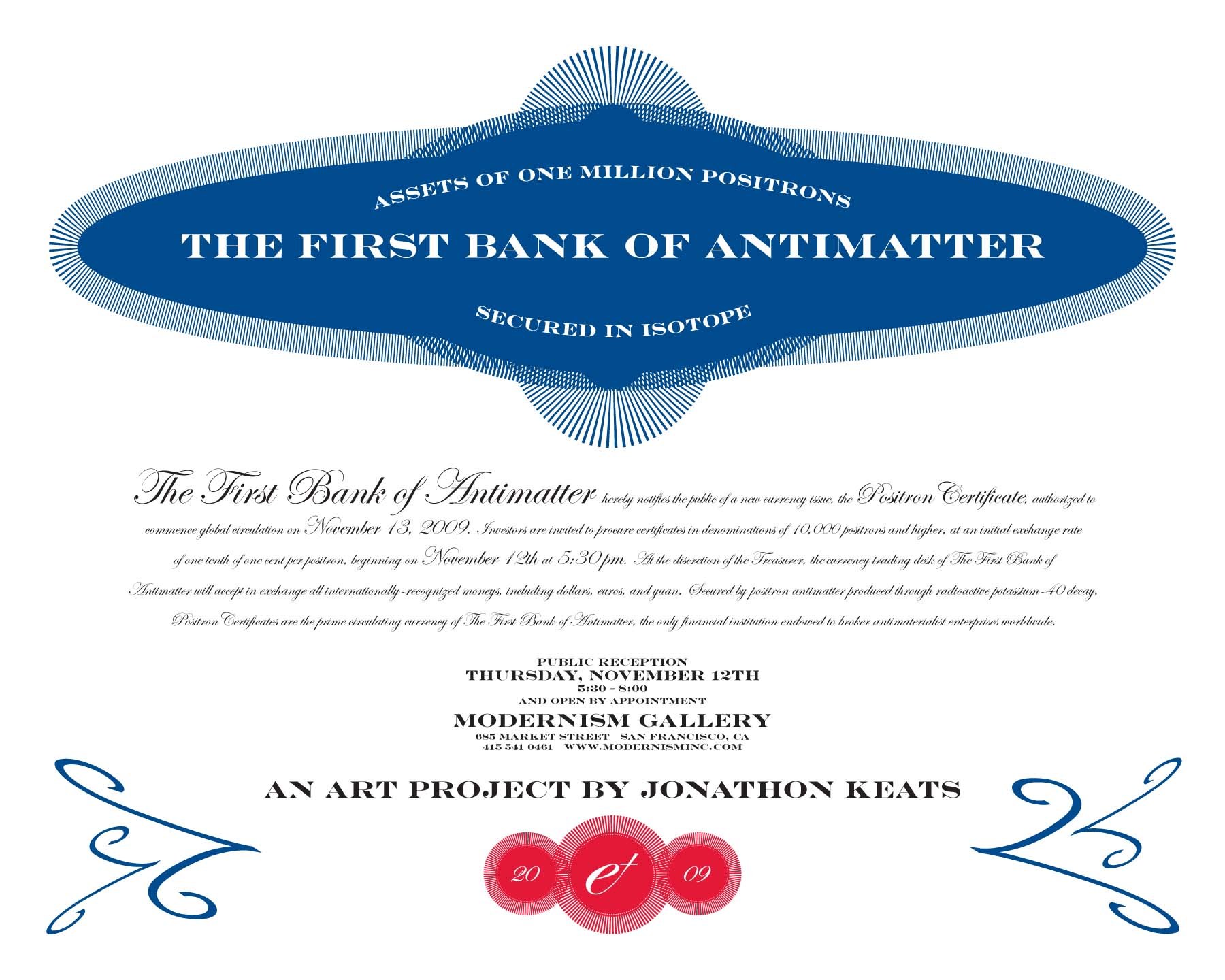 The First Bank of Antimatter