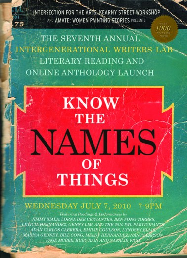 Know the Names of Things - Intergenerational Writers Lab Final Reading