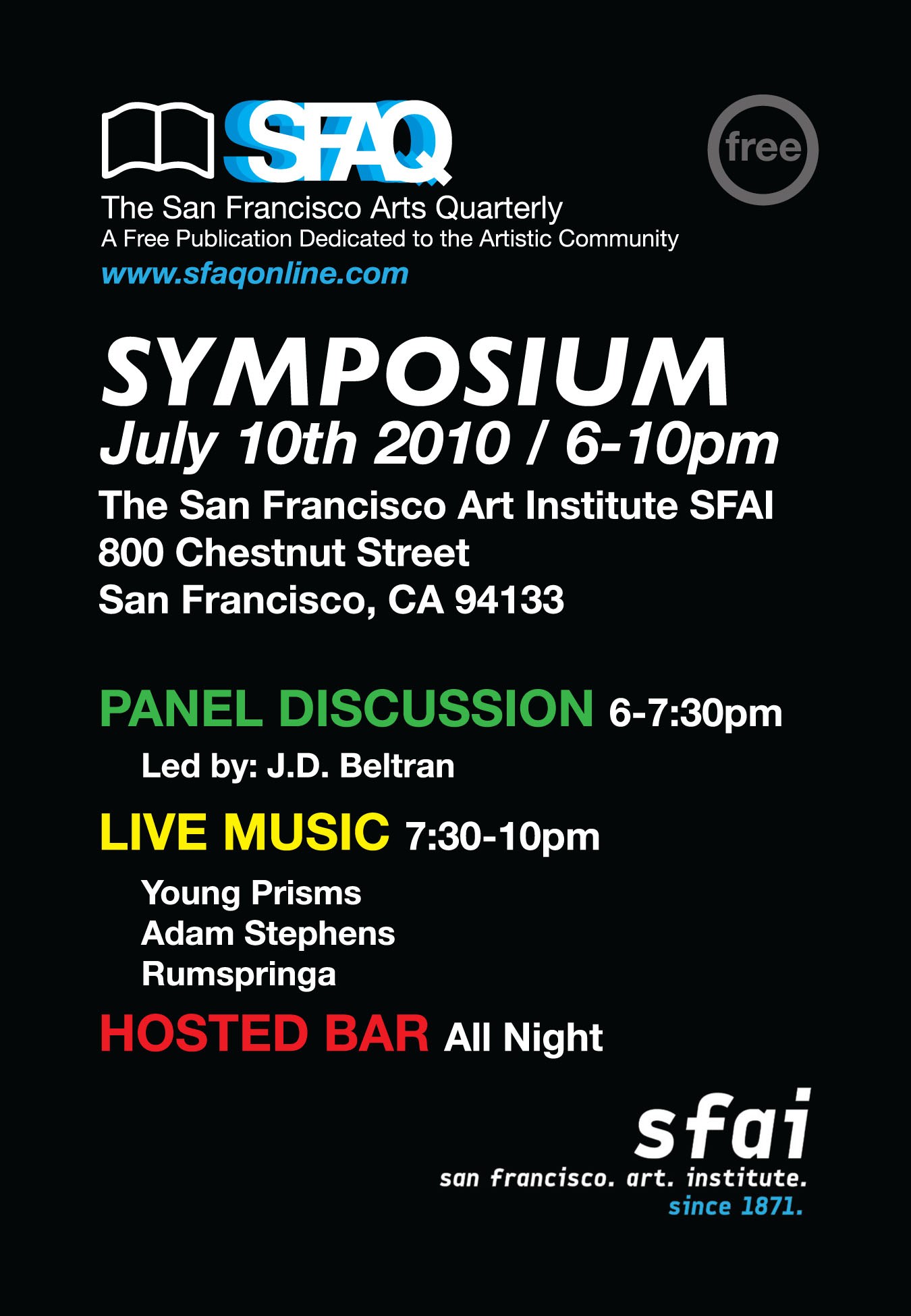 San Francisco Arts Quarterly issue #2 Release Symposium