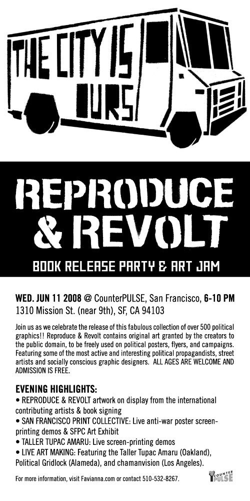 Reproduce & Revolt: Book Release Party and Art Jam