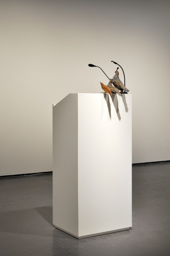 An oration by Father Bertie Pearson within Nina Beier’s “What Follows Will Follow II”