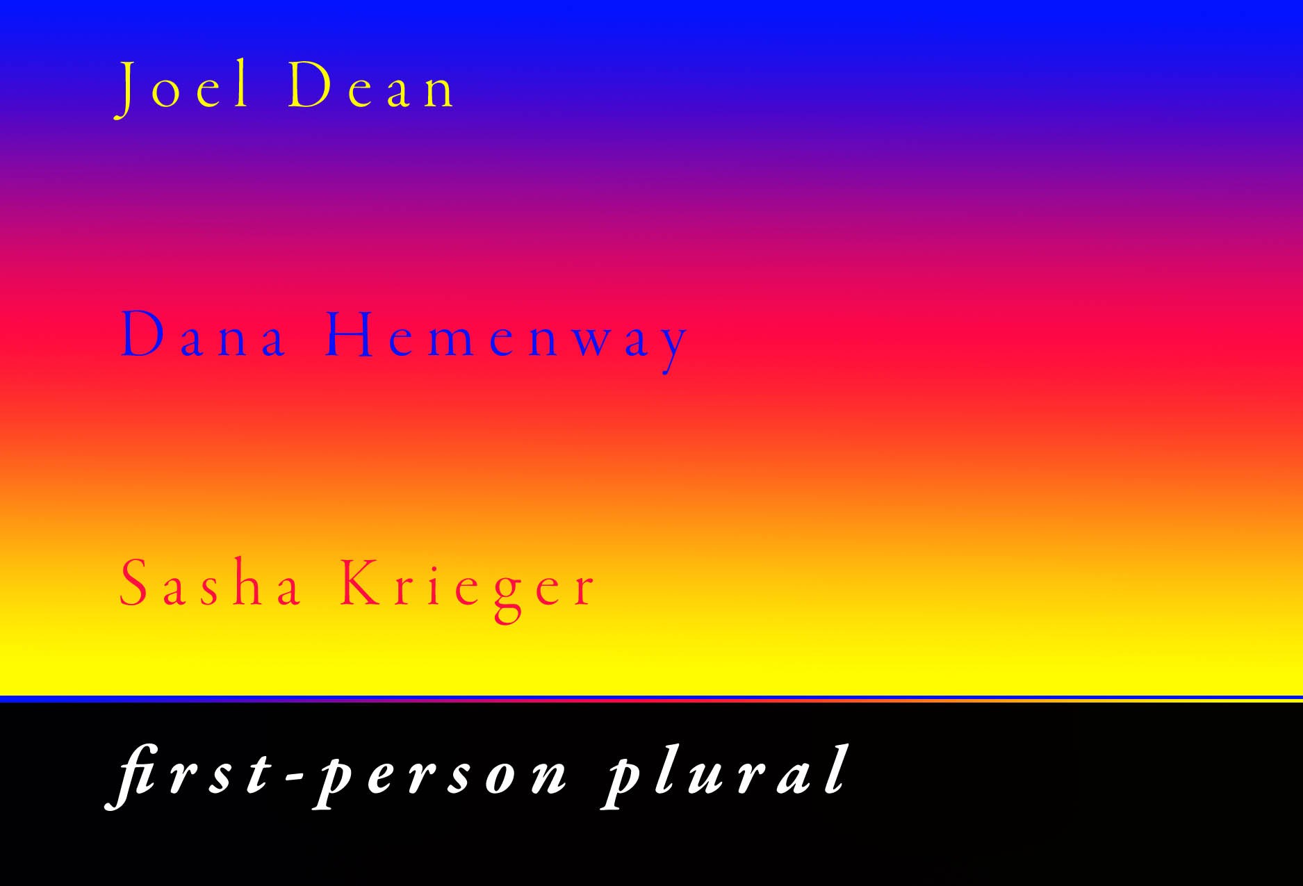 First Person Plural