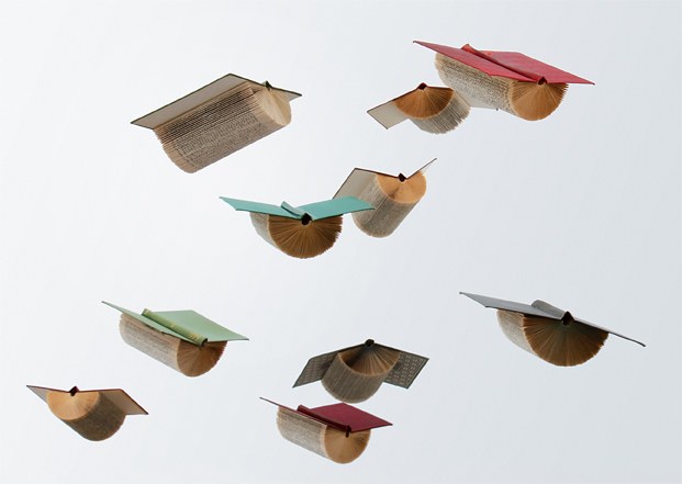 Book Art Installation at Berkeley Public Library